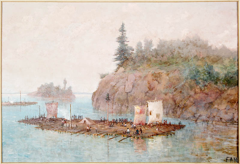The Timber Raft. ca. 1868 Hopkins, Frances Ann, 1838-1918. BAC no Mikan - 2838095 